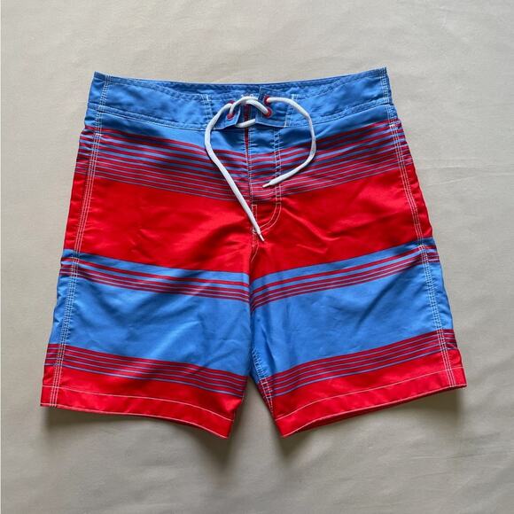 Gap Red and Blue Striped Men’s Board Shorts Size Medium - Picture 1 of 6